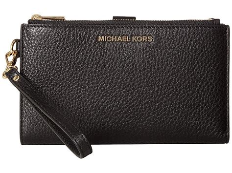 michael michael kors double zip wristlet|michael kors wristlet wallet black.